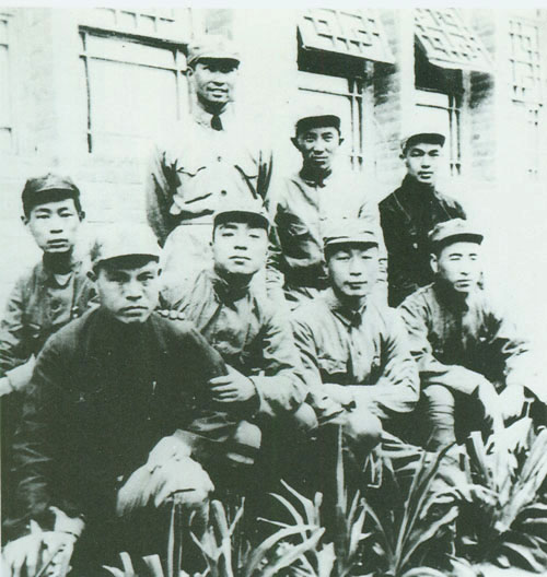 Some Red Army Generals Posing for a Photo in Shunyi, Shaanxi